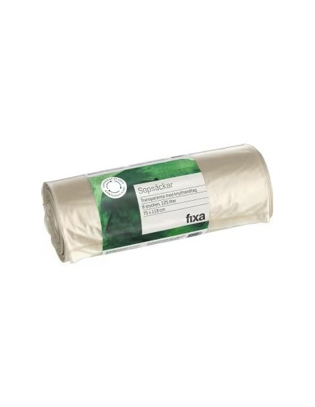 SOPSÄCK KNYT 125L 8P TRANSP