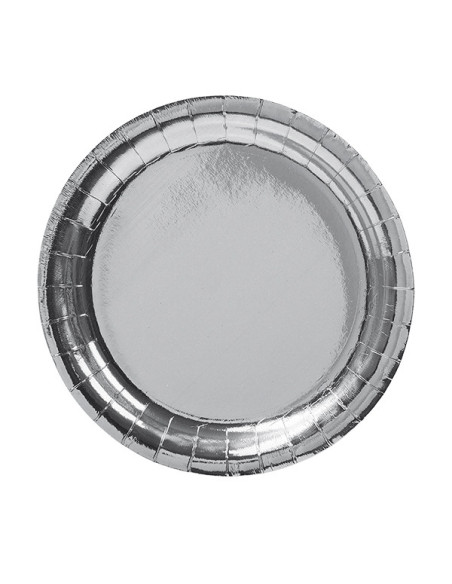 TALLRIK 23CM SILVER 8P