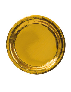 TALLRIK 23CM GULD 8P