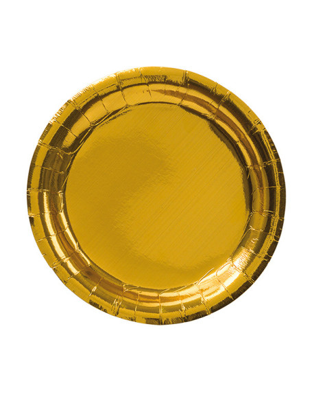 TALLRIK 23CM GULD 8P