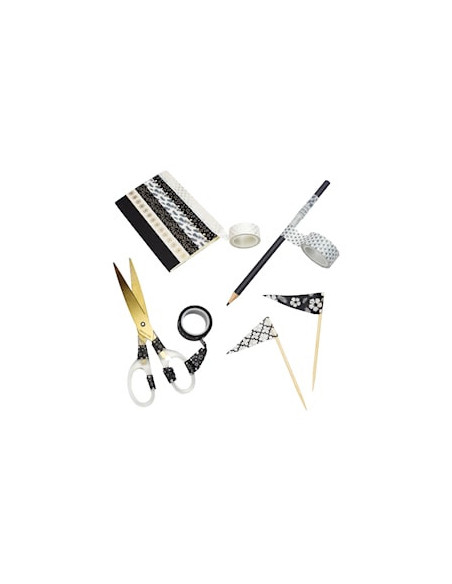 WASHITEJP BLACK-WHITE-METALLIC