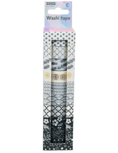 WASHITEJP BLACK-WHITE-METALLIC