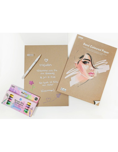 ART BLOCK SANDFÄRGAT PAPPER 30 BL