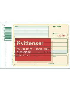 KVITTENSBLOCK A6L M KOPIA