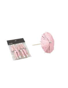 DRINKPARASOLL ROSA 10P