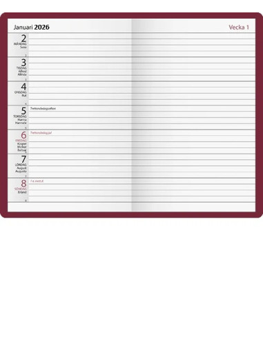 2026 AGENDA RÖD KONSTLÄDER