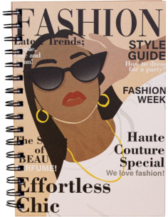 ANTECKNINGSBOK A5 W-O  FASHION