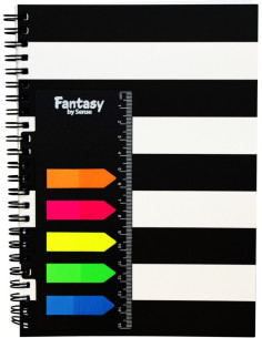 ANTECKNINGSBLOCK A5 HEART STRIPE