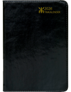 2026 TIMKALENDER SVART KONSTLÄDER