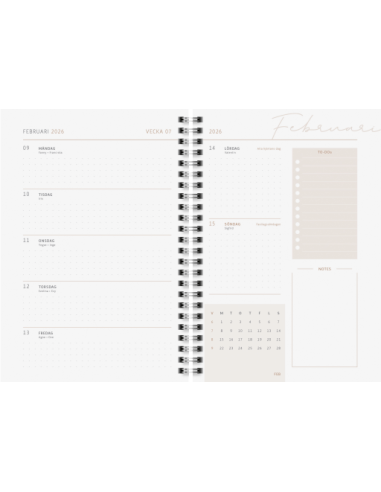 2026 A5 BLACK MARBLE 12 MÅN