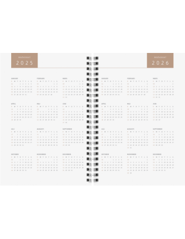 2026 A5 BLACK MARBLE 12 MÅN