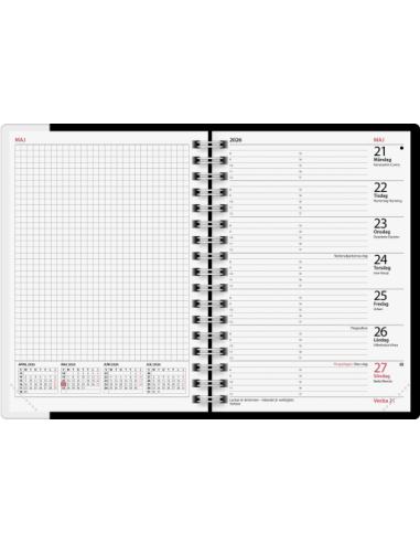 2026 LILLA VECKONOTES SVART