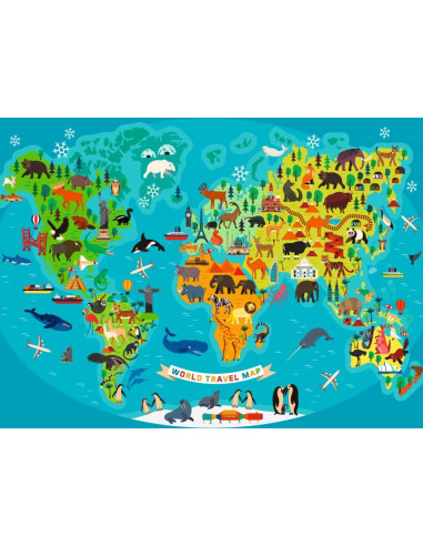 150B ANIMAL WORLD MAP