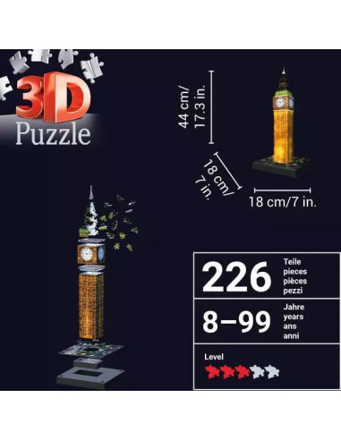 216B 3D PUSSEL BIG BEN NIGHT