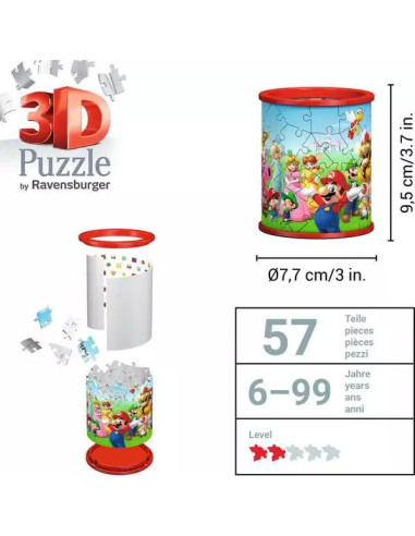 54B 3D PUSSEL MARIO PENCILCUP