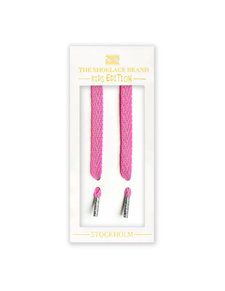 SKOSNÖRE REFLEX PINK 90CM