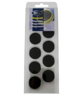 MAGNET SVART 25MM 10P