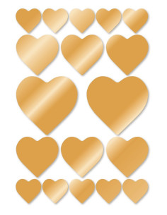 STICKERS HERMA 1757 HJÄRTAN GULD 2