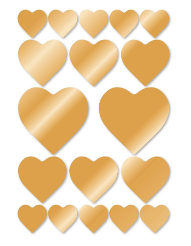 STICKERS HERMA 1757 HJÄRTAN GULD