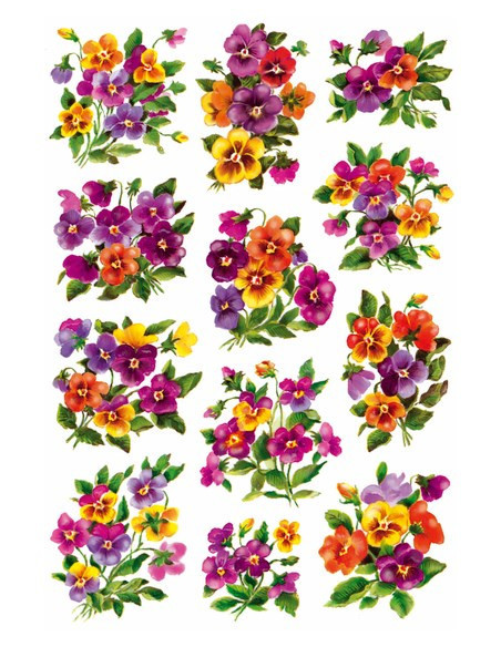 STICKERS HERMA 3348 BLOMMOR GLITTER
