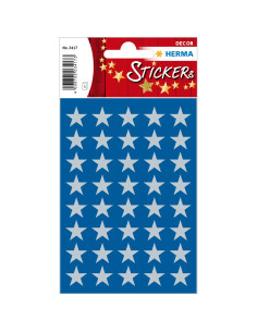 STICKERS HERMA 3417 STJÄRNA SILVER
