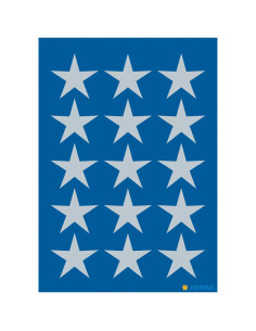 STICKERS HERMA 3419 STJÄRNA SILVER 2