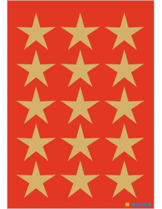 STICKERS HERMA 3414 STJÄRNA GULD 2
