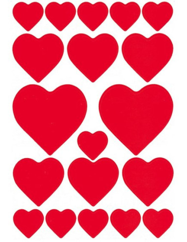 STICKERS HERMA 3827 HJÄRTAN RÖDA