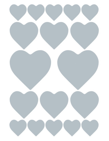 STICKERS HERMA 3055 HJÄRTAN SILVER