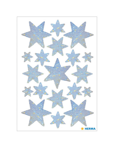 STICKERS HERMA 3901 STJÄRNA SILVER