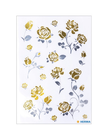 STICKERS HERMA 15531 ROS GULD SILVER