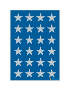 STICKERS HERMA 3418 STJÄRNA SILVER 2