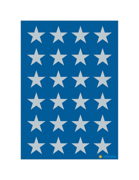 STICKERS HERMA 3418 STJÄRNA SILVER