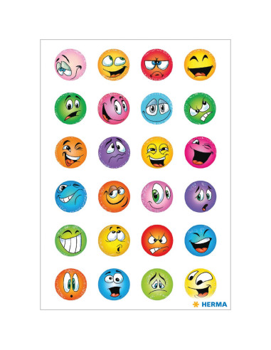 STICKERS HERMA 3359 SMILEY FÄRGGLAD