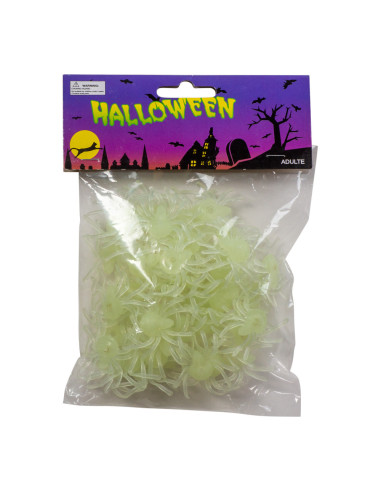 GLOW IN THE DARK SPIDERS 50P