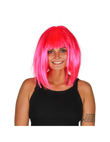 PERUK SHORT NEON PINK