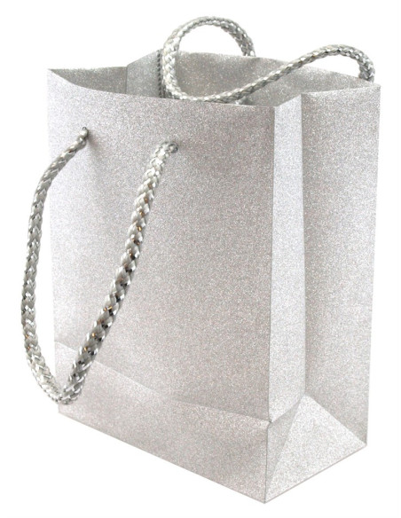 PRESENTPÅSE SILVERGLITTER S