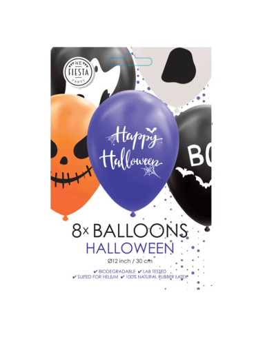 BALLONGER HALLOWEENMIX 30CM 8P