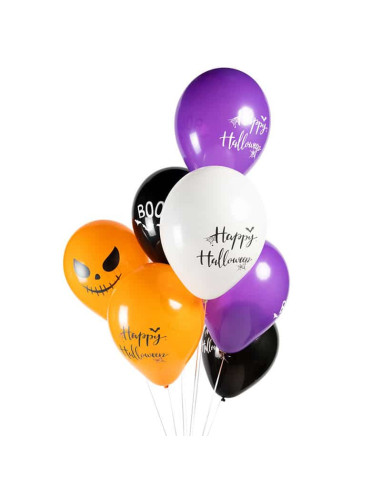 BALLONGER HALLOWEENMIX 30CM 8P