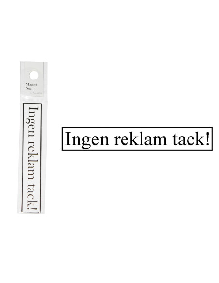 INGEN REKLAM MAGNET