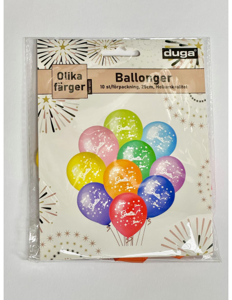 BALLONGER GRATTIS 10P 25CM