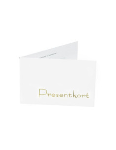 PRESENTKORT 1P VIT GULD