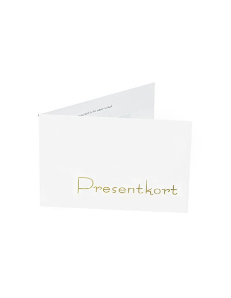 PRESENTKORT 1P VIT GULD