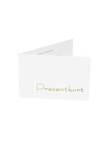PRESENTKORT 1P VIT GULD