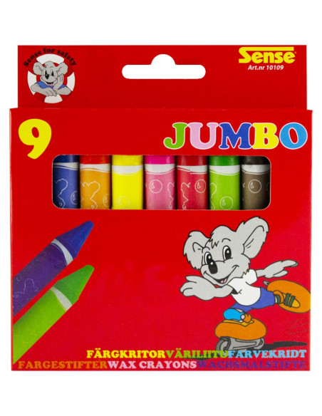 FÄRGKRITOR JUMBO 9ST
