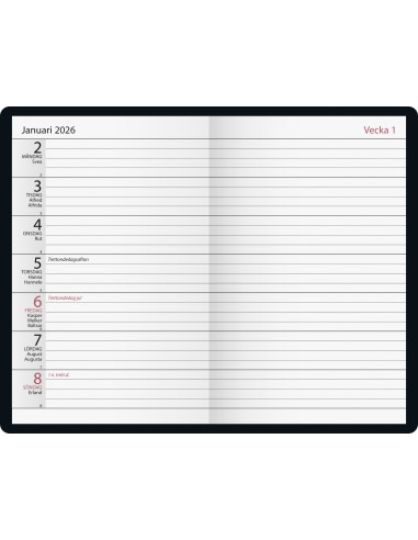 2026 AGENDA BLÅ KONSTLÄDER