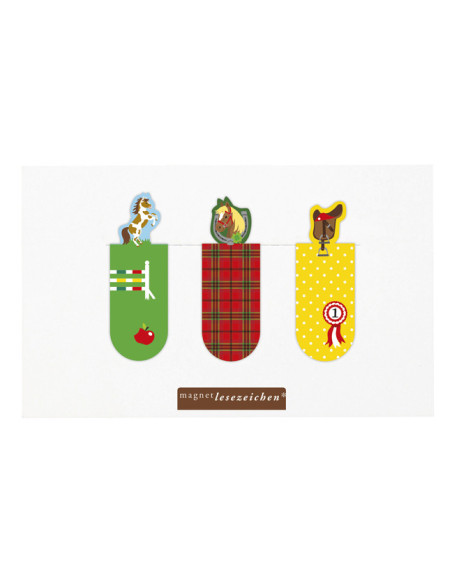 BOKMÄRKE MAGNET HÄSTAR 3P