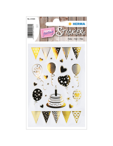 STICKERS BIRTHDAY PARTY GOLD