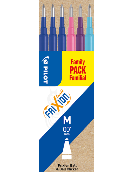 FRIXION REFILL 0,7 MIX 6P