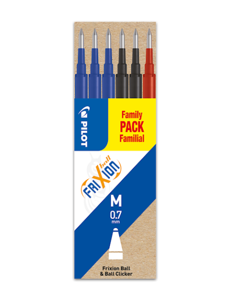 FRIXION REFILL 0,7 MIX 6P